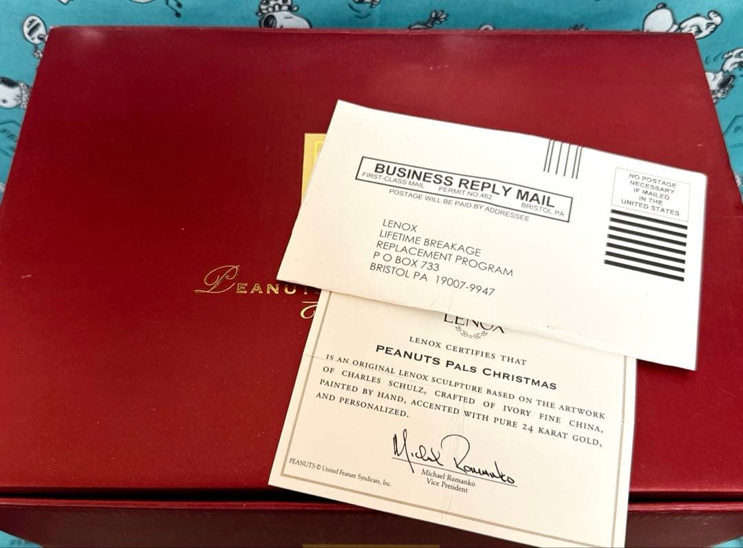 スヌーピー LENOX 陶器 海外 置物 クリスマス 5点セット