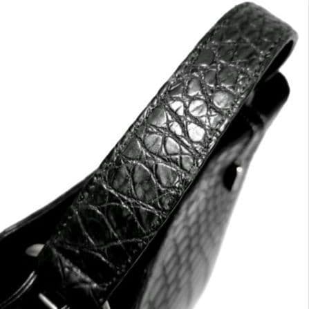 ✨美品✨JRA認定 クロコダイル　2way ショルダーバッグ バケット　ブラック