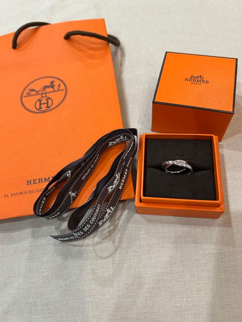 エルメス ヴェルティージュクール リング ハート　2連リング