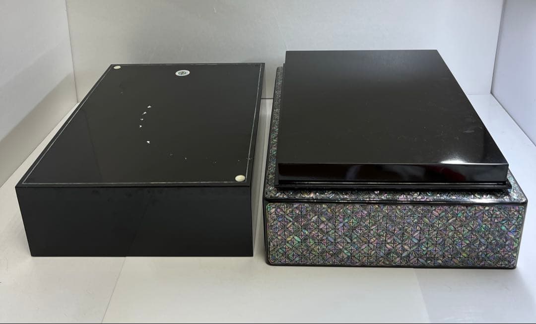 朝鮮美術　極上螺鈿大文庫　約39×30×11.5㎝ 東Y7-1104③トヒトコ