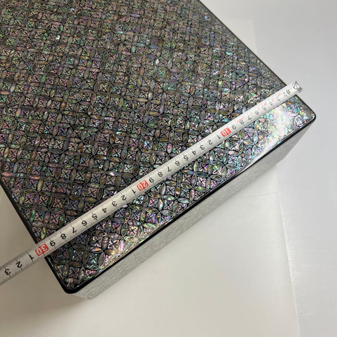 朝鮮美術　極上螺鈿大文庫　約39×30×11.5㎝ 東Y7-1104③トヒトコ