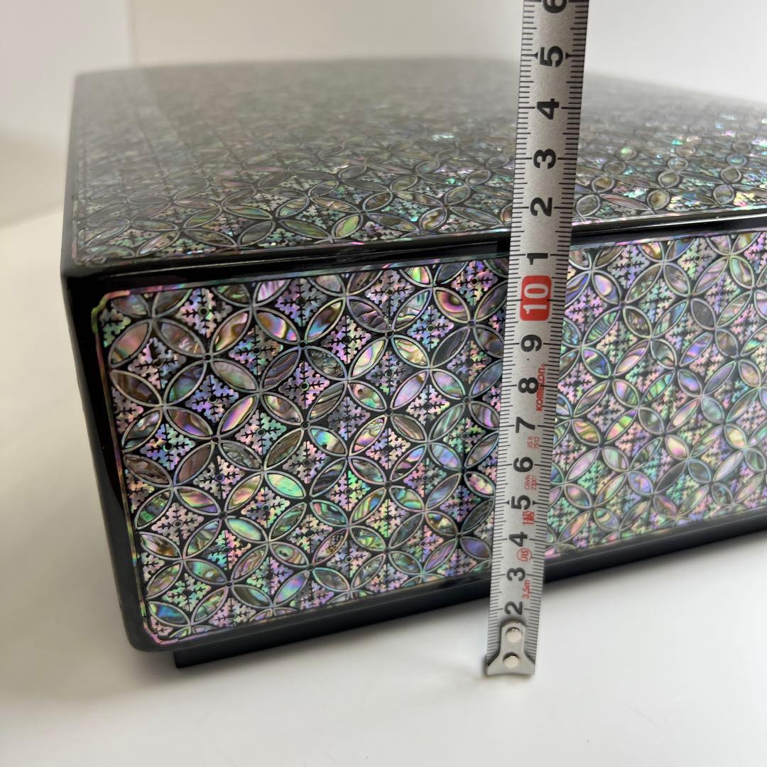 朝鮮美術　極上螺鈿大文庫　約39×30×11.5㎝ 東Y7-1104③トヒトコ