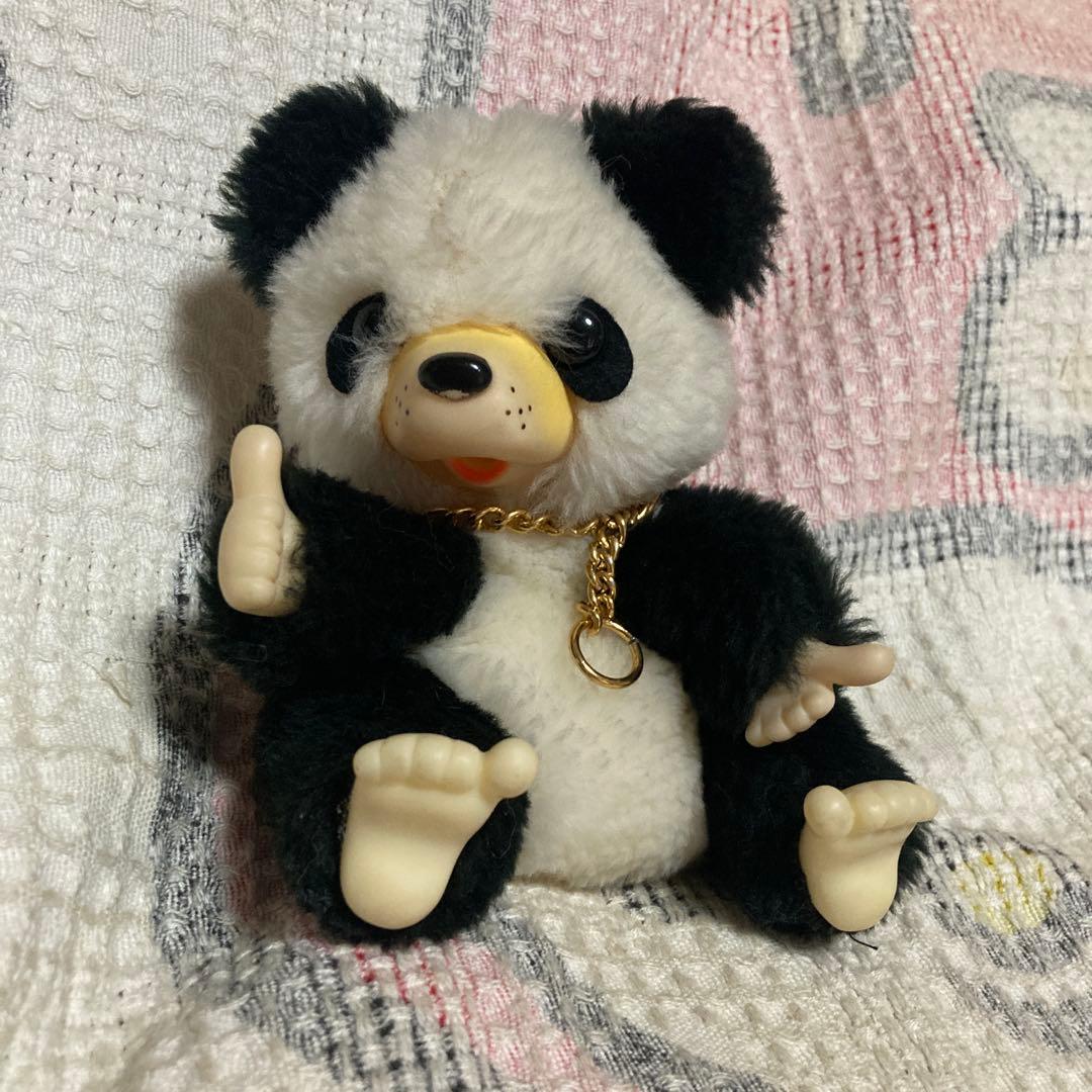 ファースト　モンチッチ風　パンダ　ぬいぐるみ　② レトロ　中古品