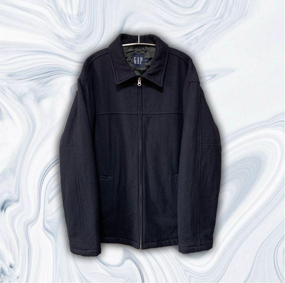 GAP ドリズラージャケット ウール ネイビー 00s 裏地キルティング