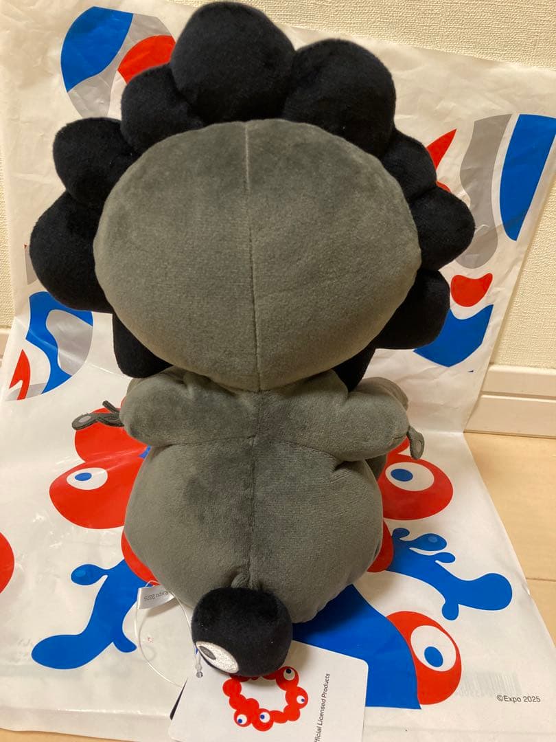 ミャクミャク　お手玉風ぬいぐるみ　黒　Mサイズ　黒ミャクミャク　大阪関西万博