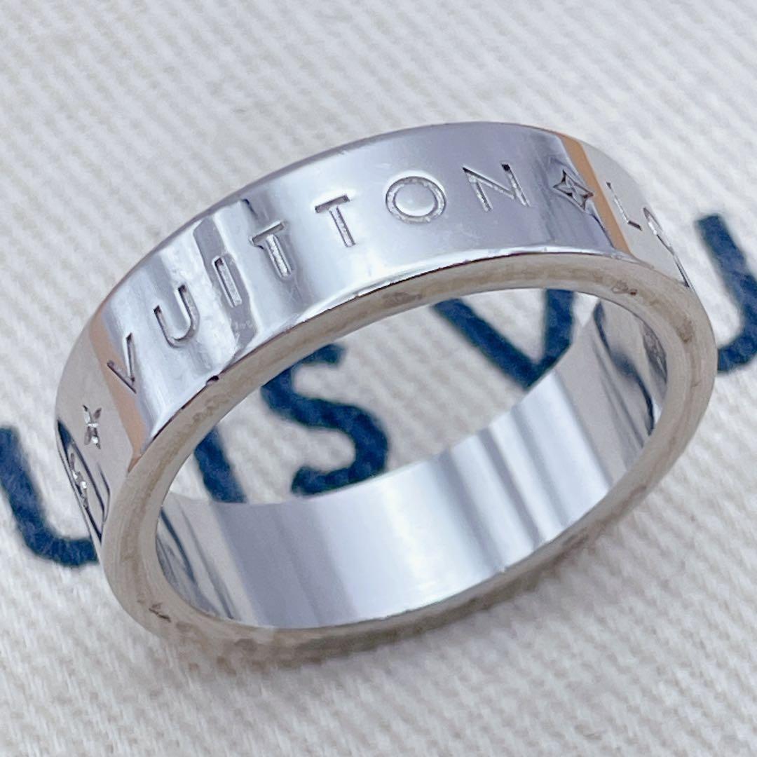 LOUIS VUITTON リング　指輪　モザイク　ロゴ　パラジウム　シルバー