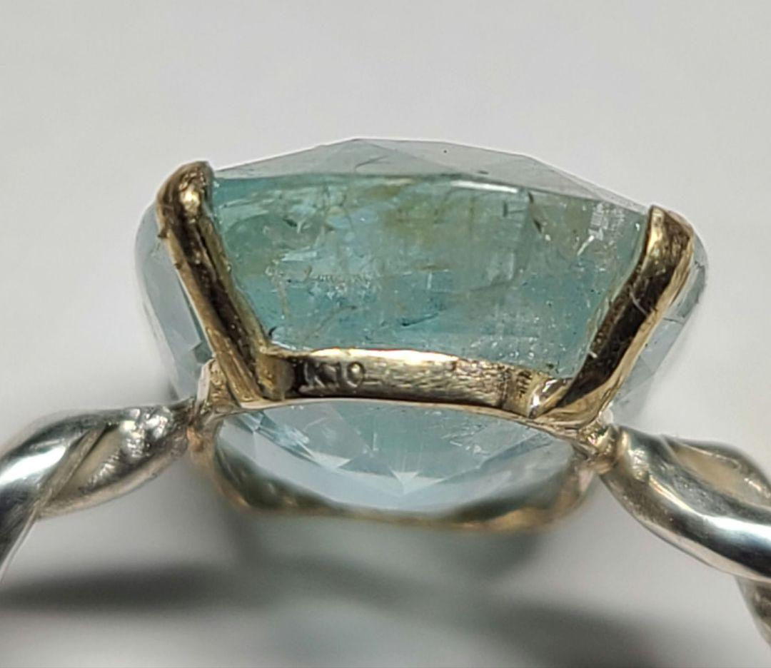 ミラノ様専用レインボーインクル入り☆非加熱アクアマリン☆オーダー