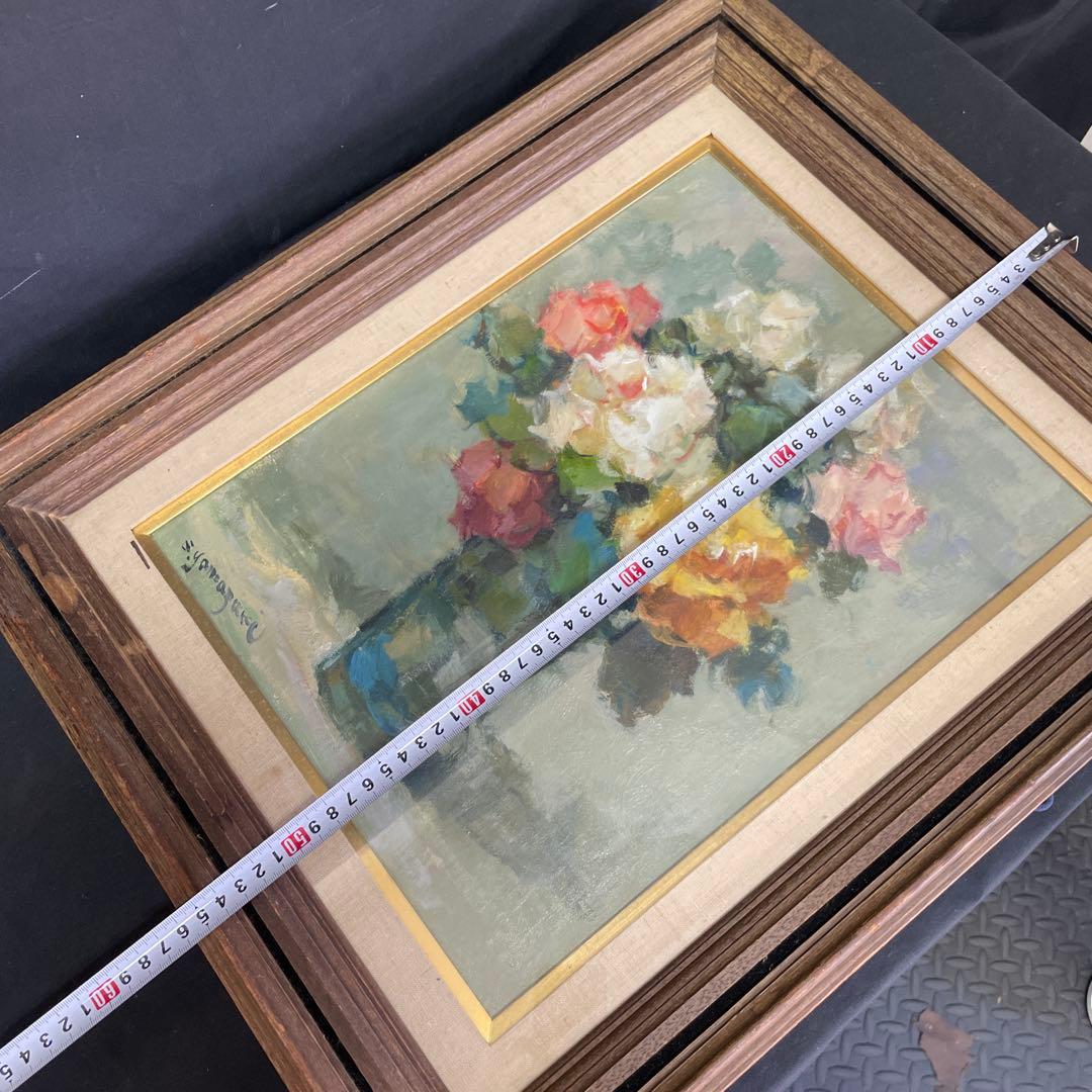 山崎翠祥 薔薇 1981 油絵 絵画