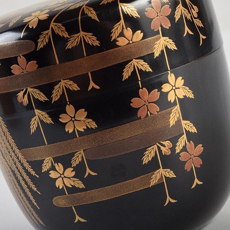 茶道具 山中塗 中村宗悦作 柳桜蒔絵 大棗 共箱 V R9519 - メルカリ