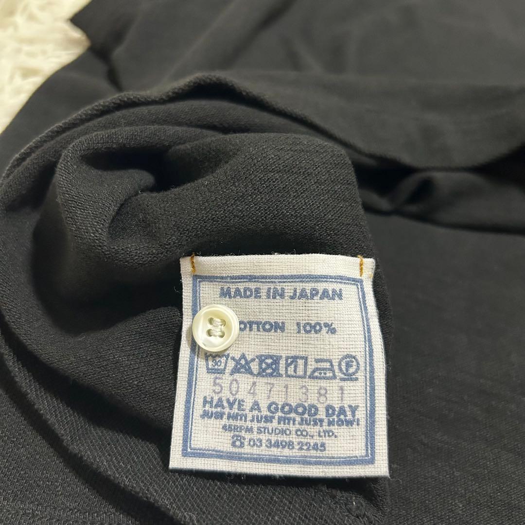 良品✨45R ジンバカノコの33色馬ポロ 刺繍 ポロシャツ ゆったり ブラック