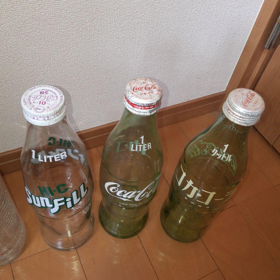 昭和レトロ 1L 空き瓶 コーラ サンフィル ファンタ サントリーエード 5