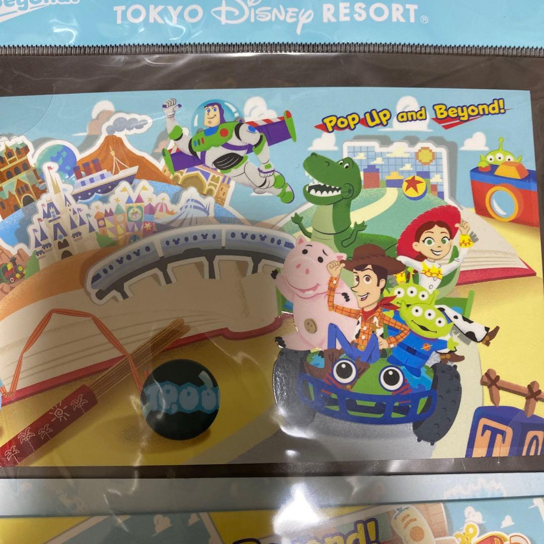 トイストーリー　タオル　ジップケース　ポストカード