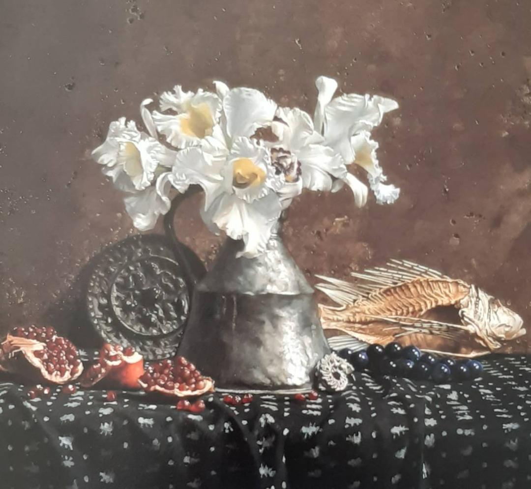 青木敏郎、「花・果実・魚」、希少画集の額装画、四季、風景、人気作品