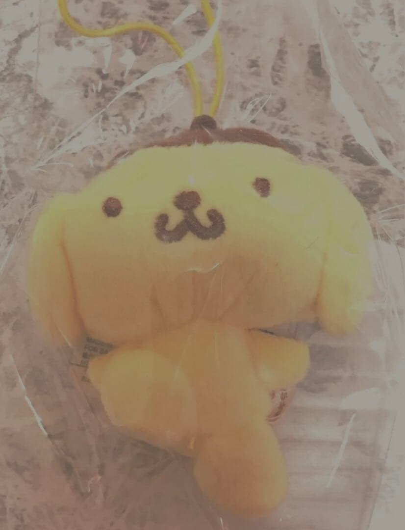 ポムポムプリンBIGぬいぐるみマスコット小物入れ　ストラップ　❹点まとめ売り