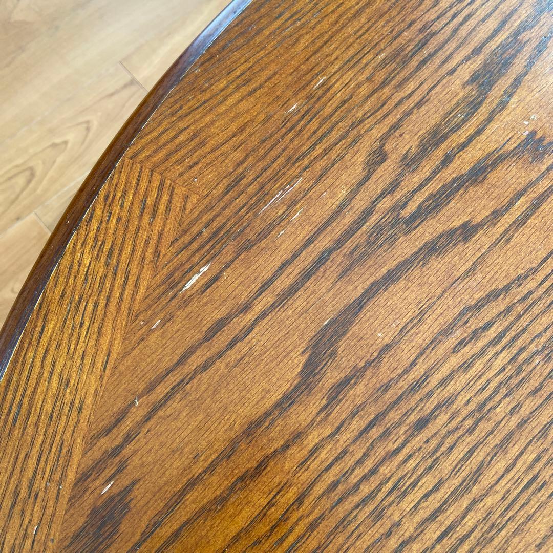 三越家具　カントリーハウス　木製円形テーブル　伸長式