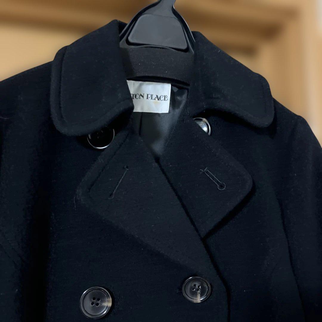 専用 HUTTON PLACE ダブルブレストコート ブラック 専用 HUTTON PLACE