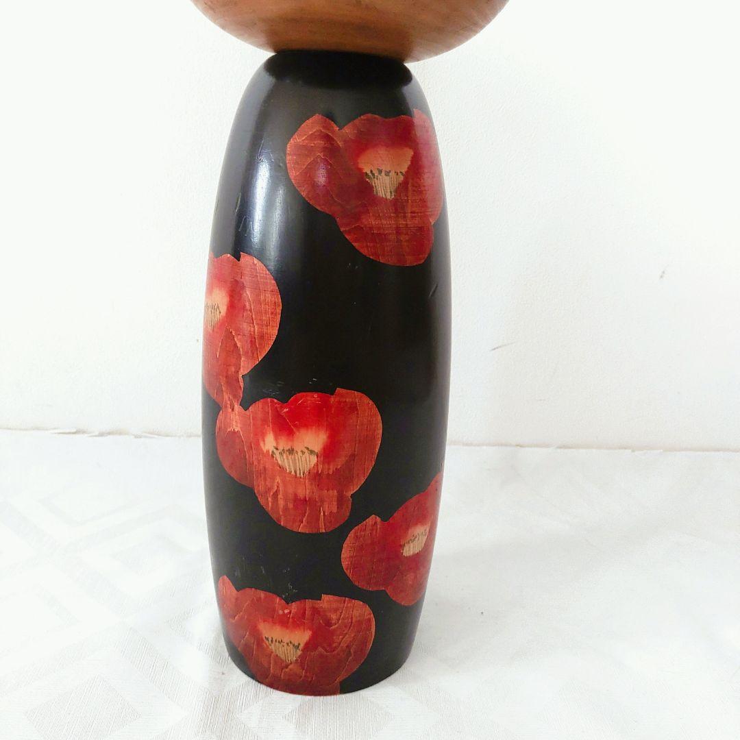 特大こけし42cm 内閣総理大臣受賞作家「渡辺正雄 寒椿B」