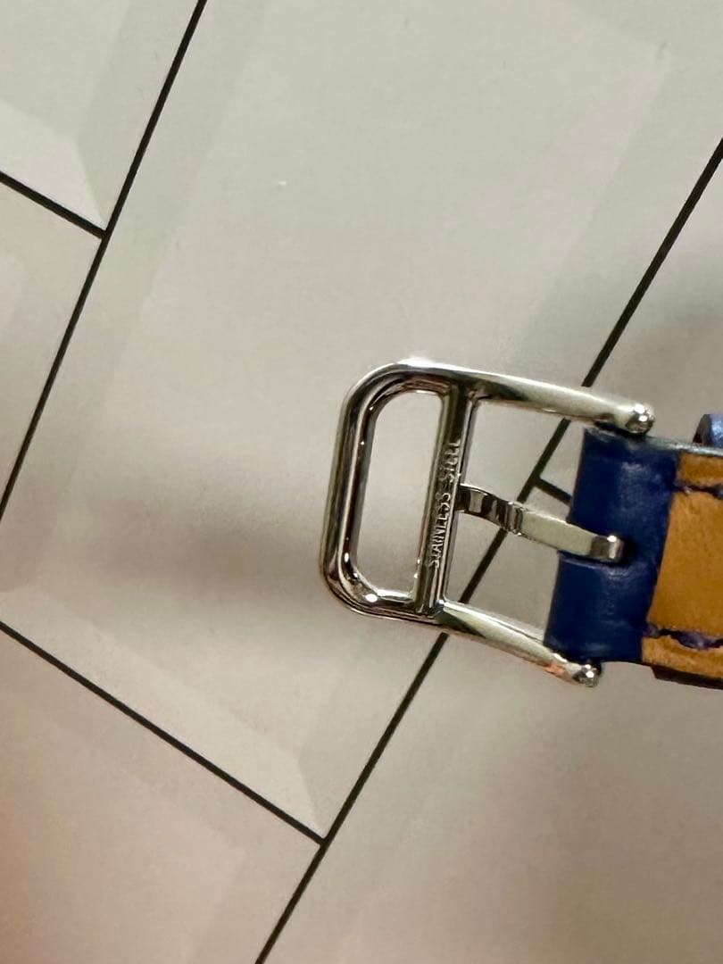 Hermes ブルー・サフィールアトラージュ・ドゥブルトゥールレザー