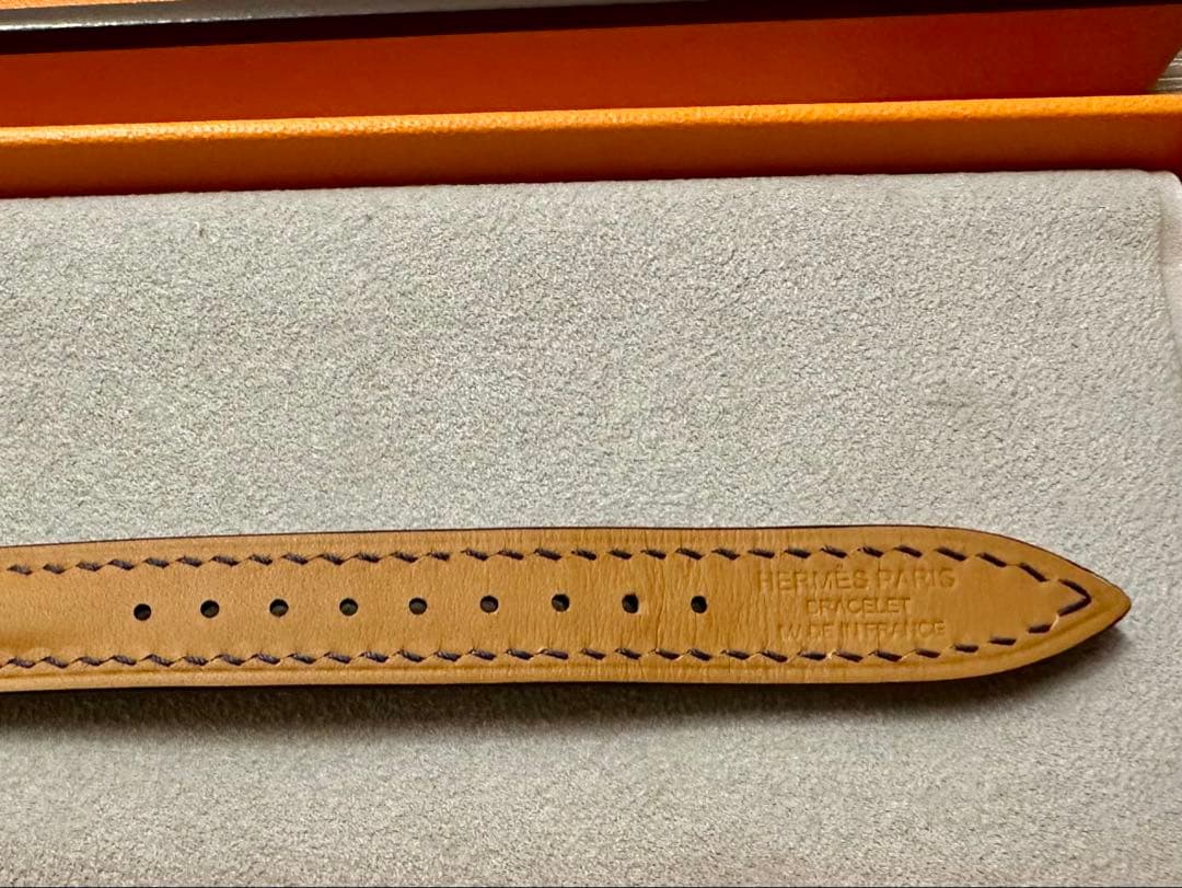 Hermes ブルー・サフィールアトラージュ・ドゥブルトゥールレザー