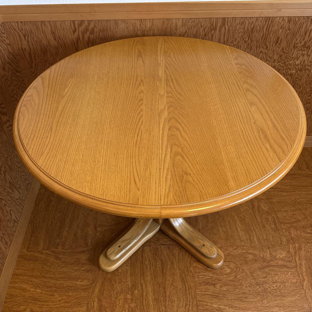 【Shin-Lee／シンリー】伸長式ラウンドダイニングテーブル エクステンション