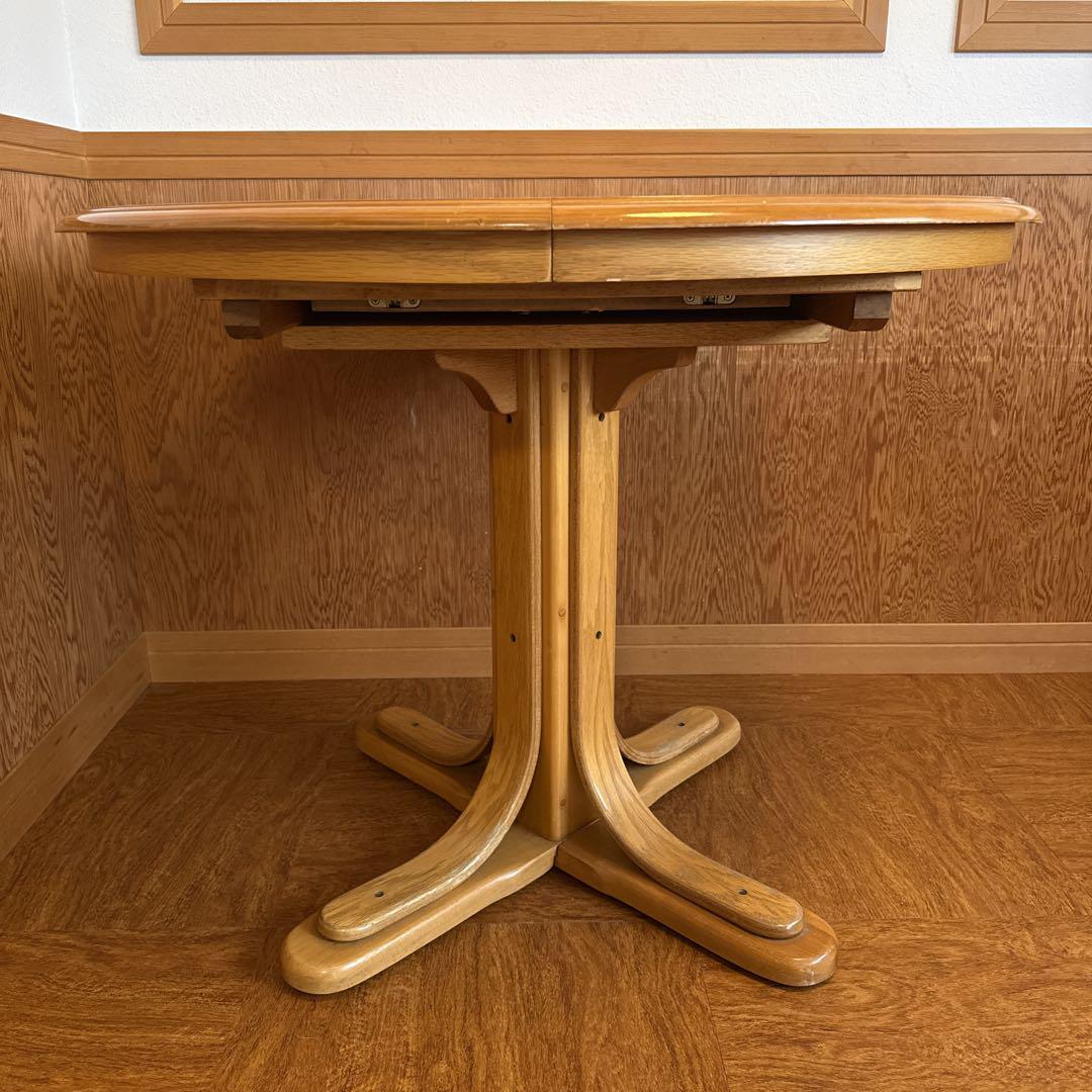 【Shin-Lee／シンリー】伸長式ラウンドダイニングテーブル エクステンション