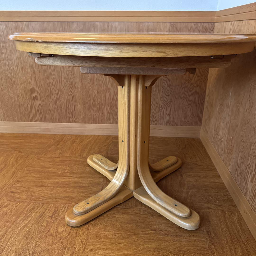 【Shin-Lee／シンリー】伸長式ラウンドダイニングテーブル エクステンション