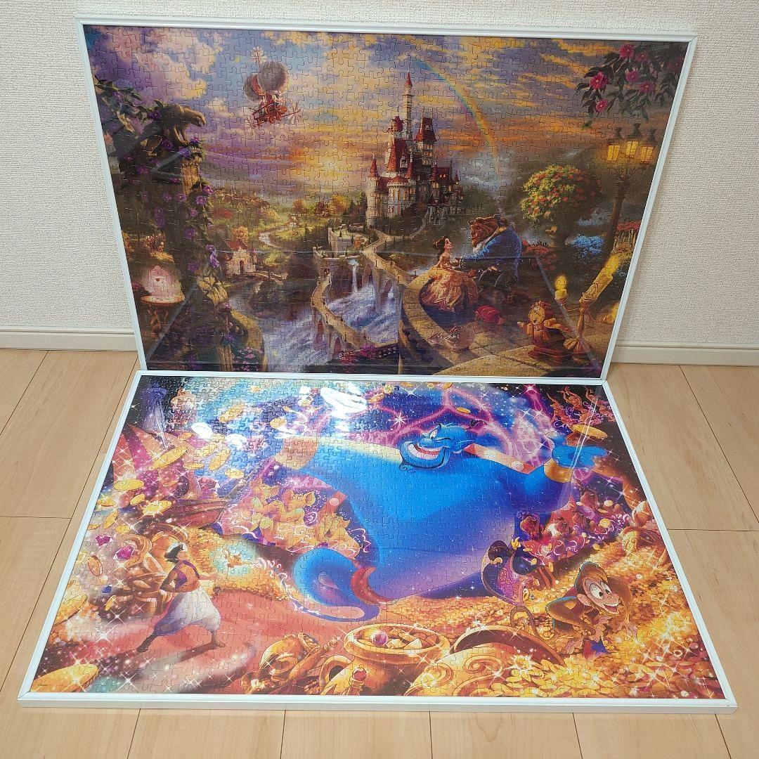 パズル完成品10点セット フレーム付 ラプンツェル アラジン 美女と野獣