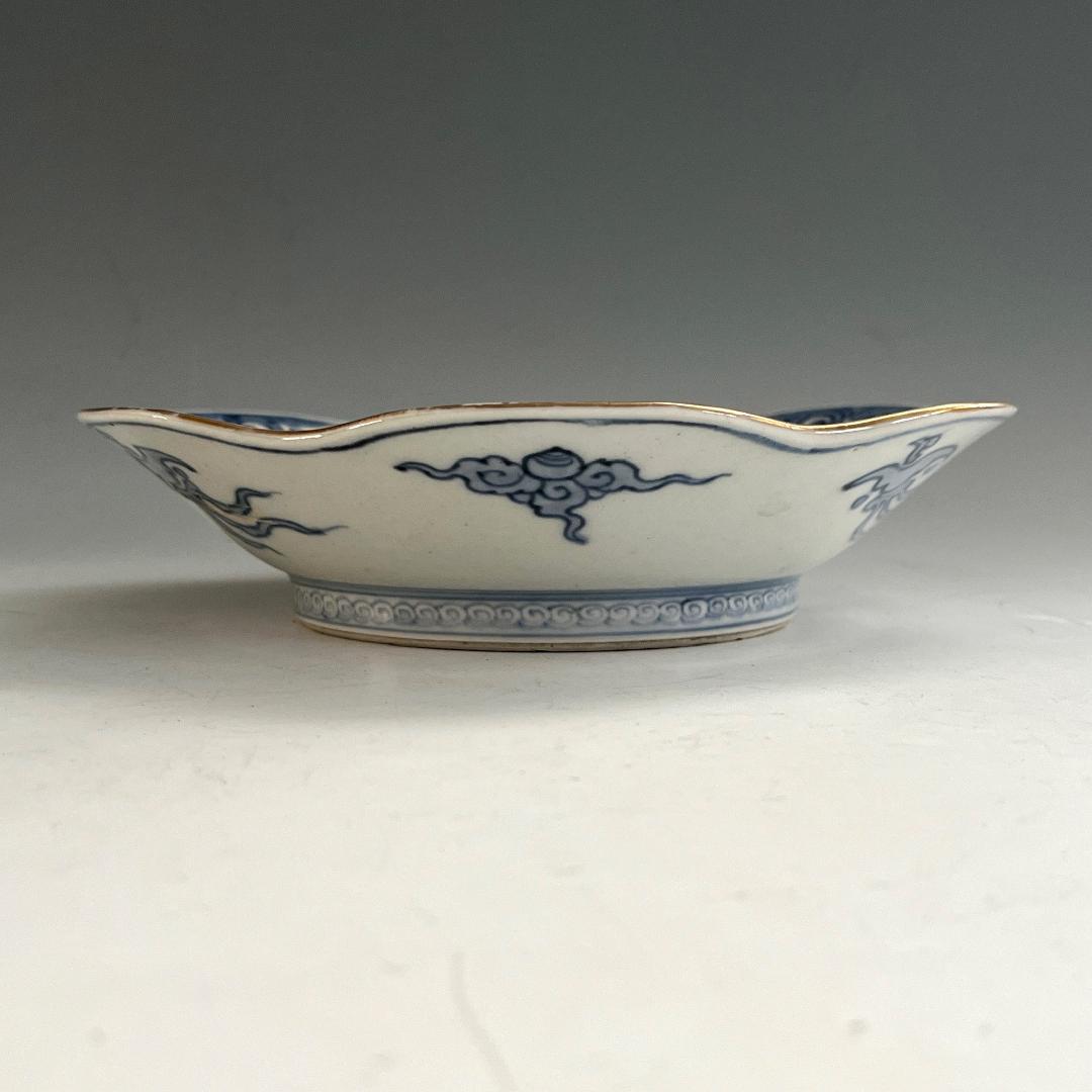 古伊万里 錦絵唐子文中鉢 肥蝶山栞岳造 款 有名小説家