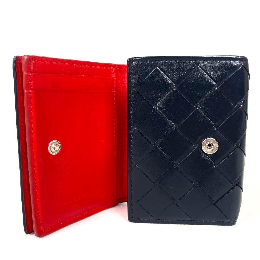 ボッテガヴェネタ 三つ折り財布 マキシイントレチャート バイカラー