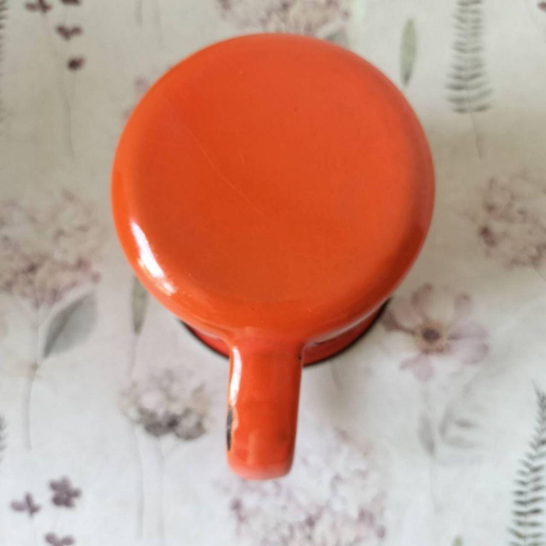 昭和レトロ】激レア！47年前のキティちゃん ホーローマグ オレンジ