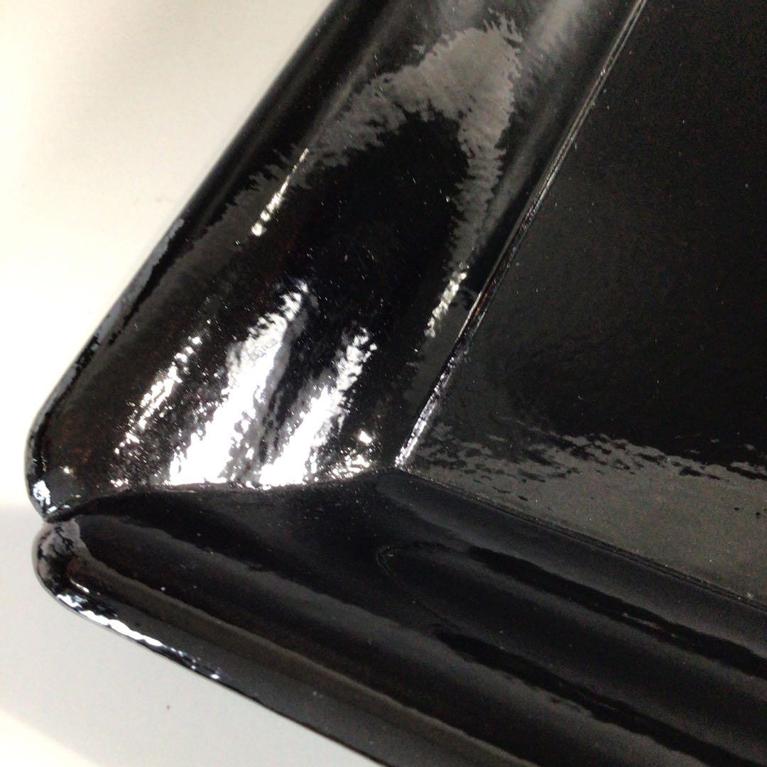 P746四方盆『鷲山塗』『山本象石作』『表千家堀内宗完箱書』共箱