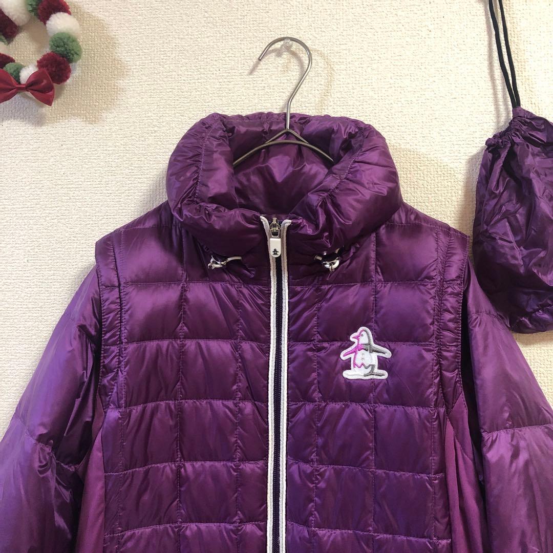 週末セール❗️美品マンシングウェア ダウンジャケット ２WAY Mハンガリーグース