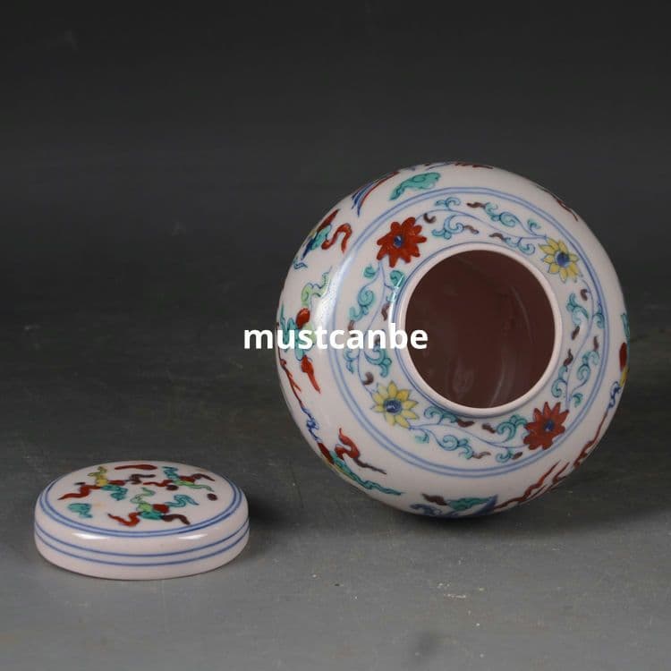 斗彩龍鳳紋紅胎天字壺茶壺 景徳鎮 陶磁器 装飾品 現代工芸品 美術品 置物