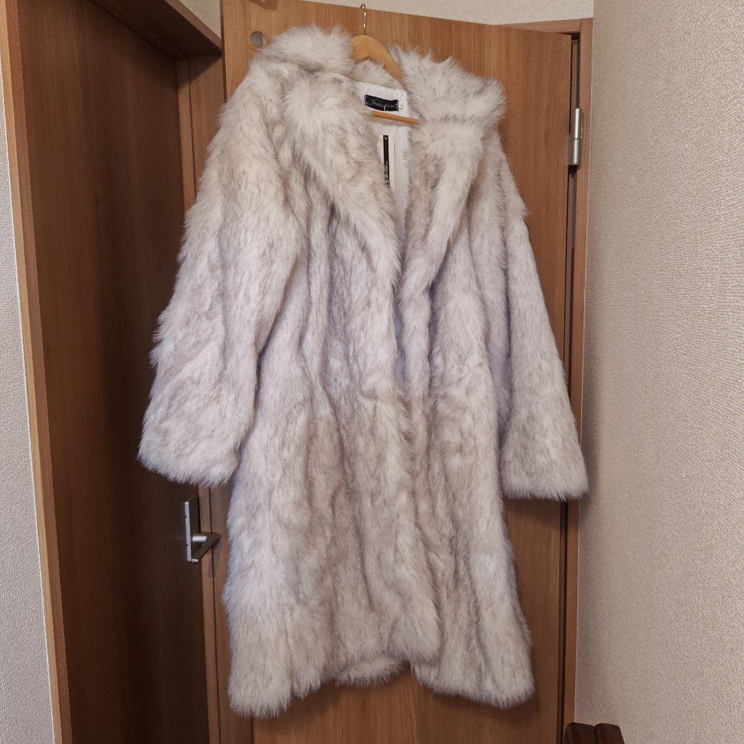 極美品　Jennform ミンク調ファーコート　メンズ3Ｌ新品未使用
