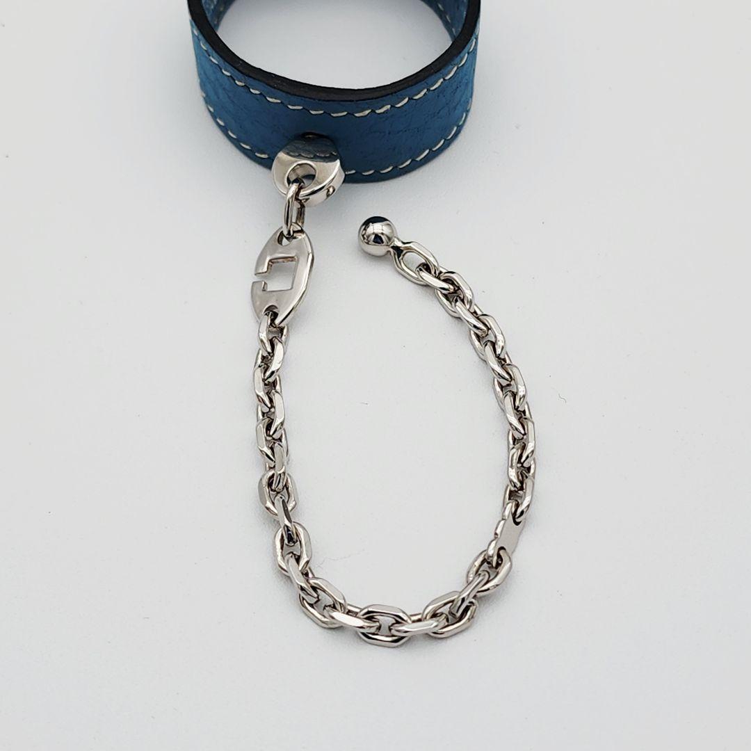 ☆HERMES☆ エルメス グローブホルダー ノマド ブルー シルバー 箱付き.