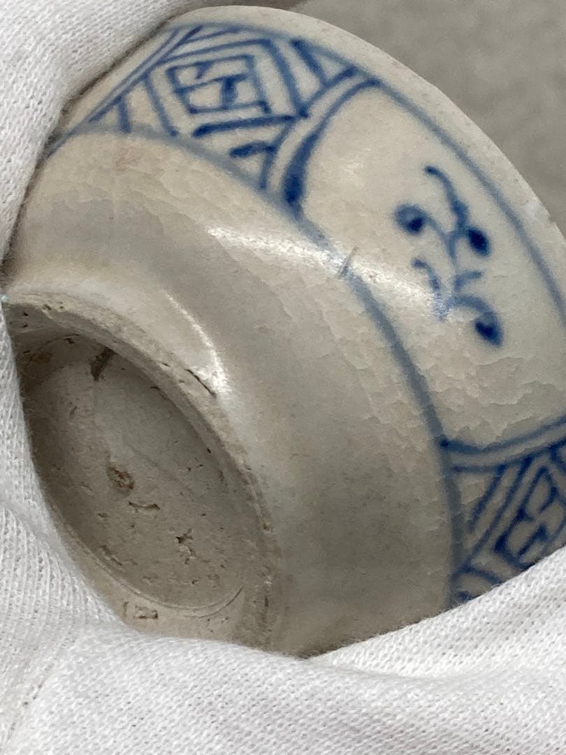 合器 合子 呉須 染付 安南 骨董 呉須 染付 中国骨董 ベトナム 香合 茶道具