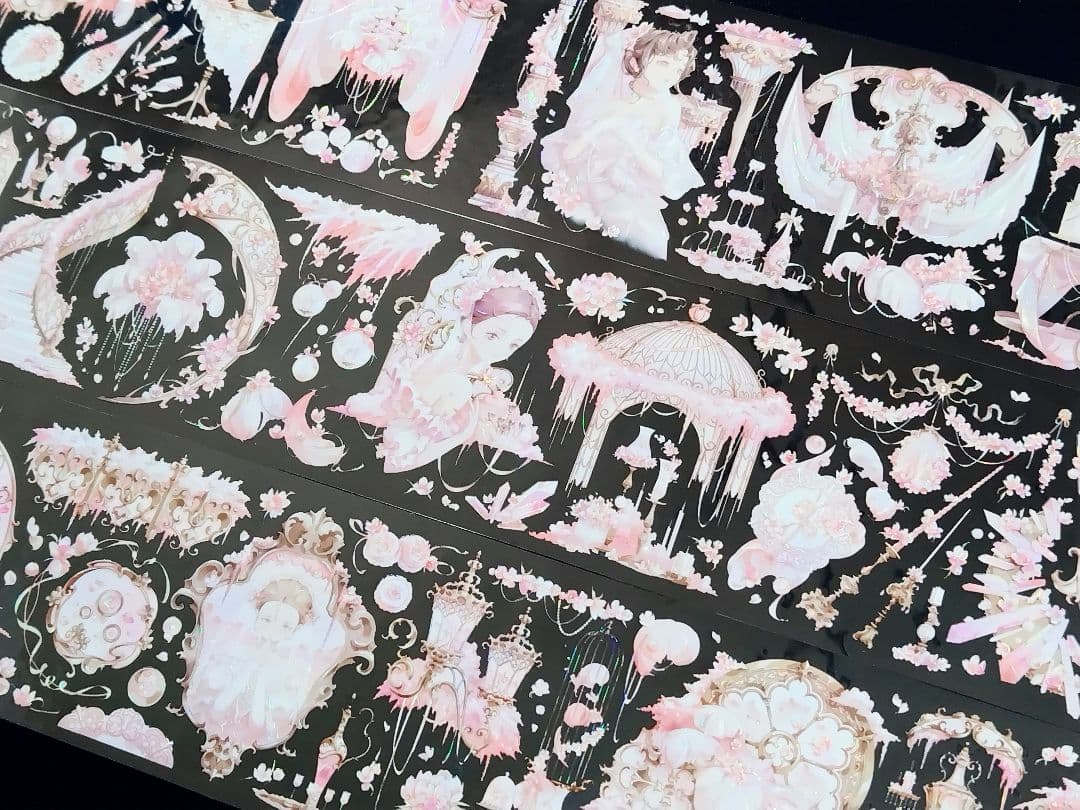 巻売 490☆ 海外 マスキングテープ マステ PET 装飾 リボン 星 贝壳光