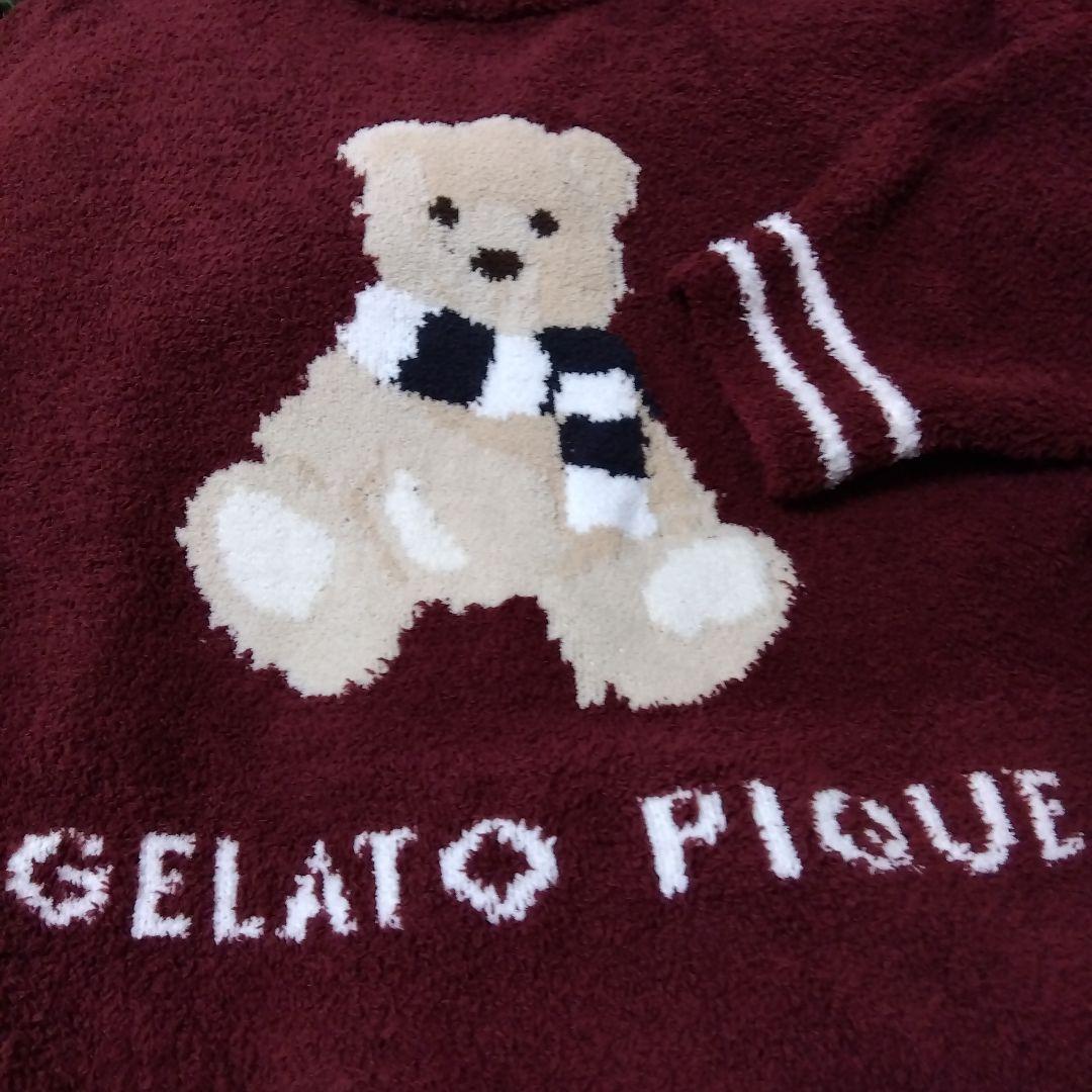 新品タグ付 ジェラート ピケ パウダー 　プルオーバー＆ロングPants くま