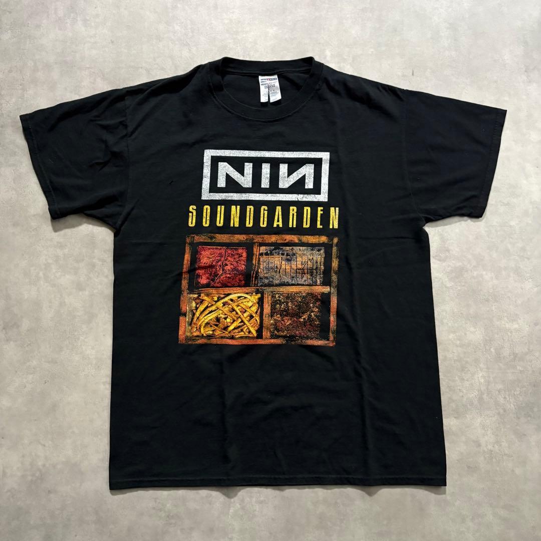 10’s NINE INCH NAILS SOUND GARDEN Tshirt NINE INCH NAILS x SOUNDGARDEN TOUR 2014 ALSTYLE