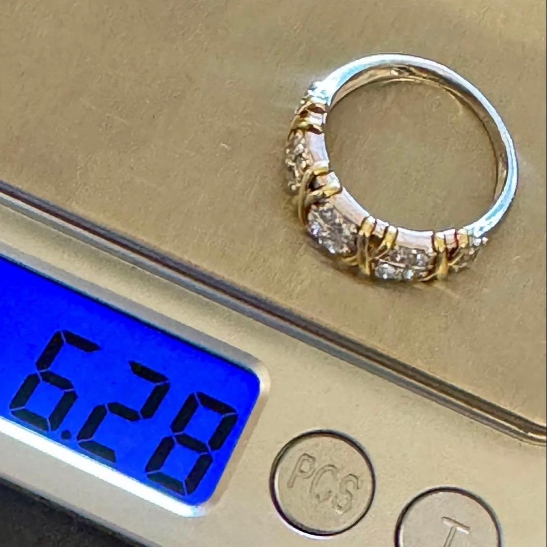 専用　ゴージャス　ダイヤモンド　pt900 プラチナ　k18 リング　13.5号