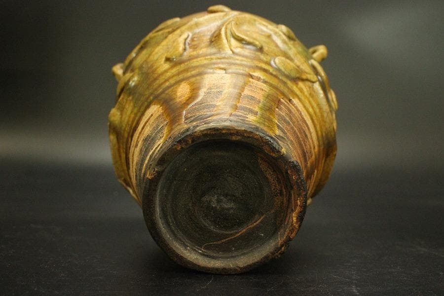 大型作品】柳雨軒 三代 人間国宝 徳田八十吉 (正彦銘) 花入 管理T182