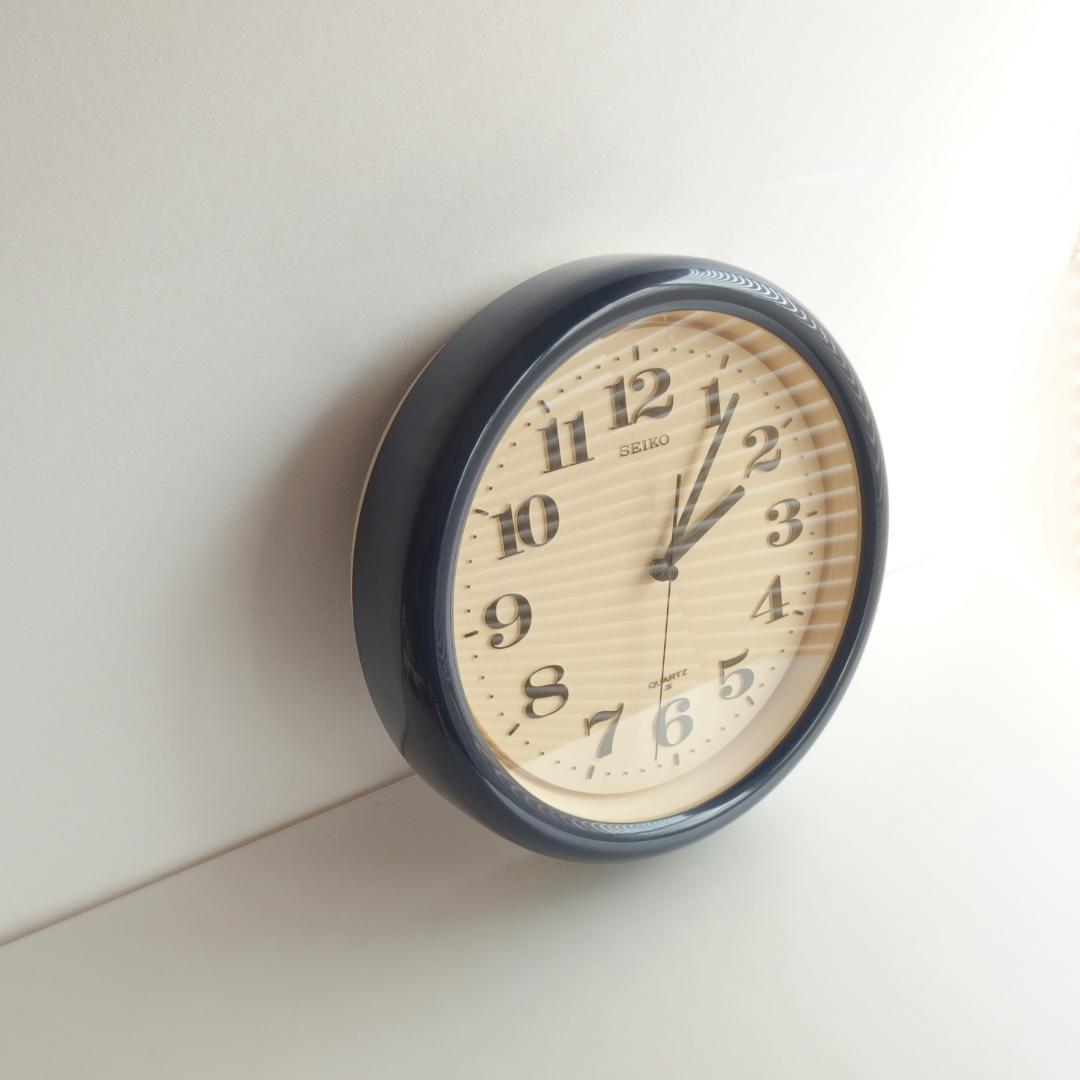 SEIKO ネイビー色の掛時計 渡辺力 70s