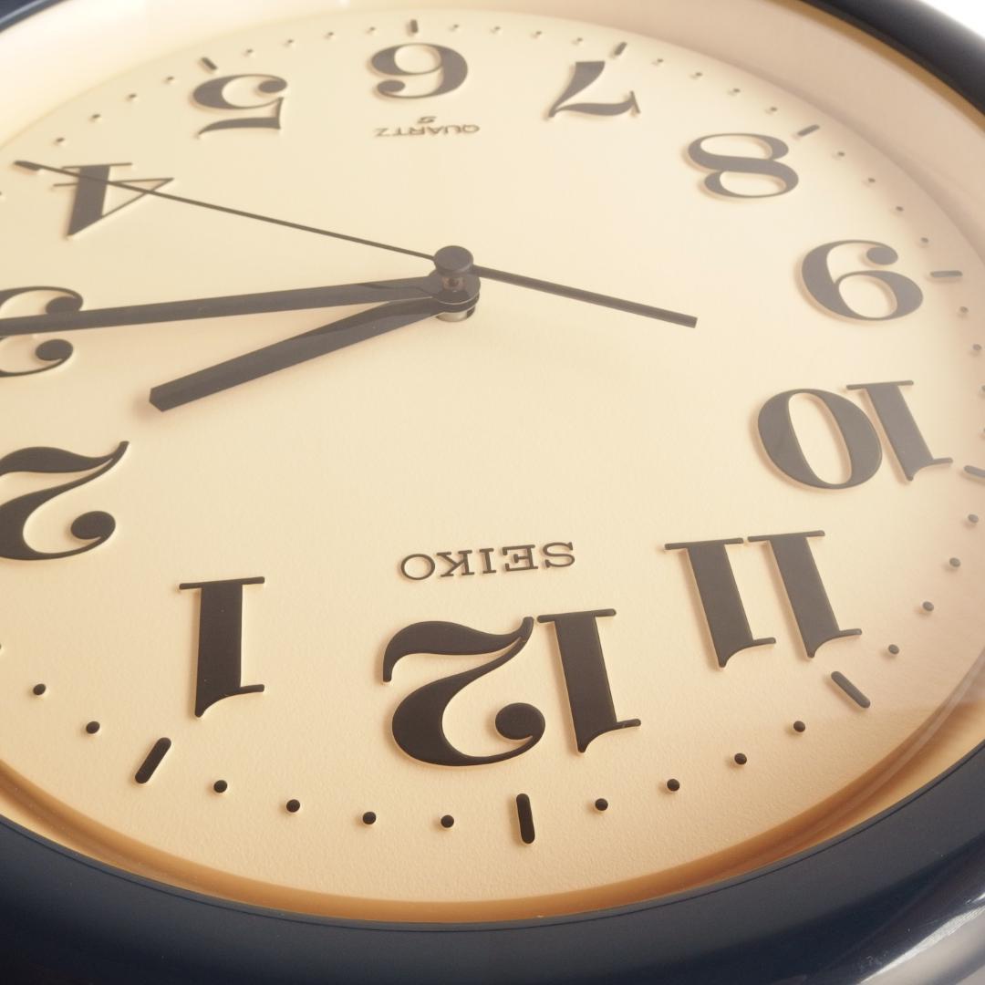 SEIKO ネイビー色の掛時計 渡辺力 70s