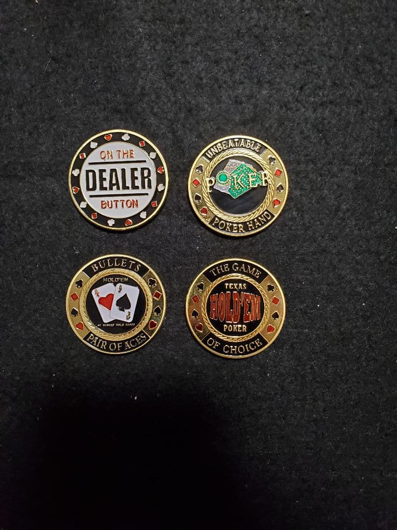 ポーカーメダル 4点セットまとめ売り 送料無料 カジノ チップ カジノチップ ポーカーチップ 100枚