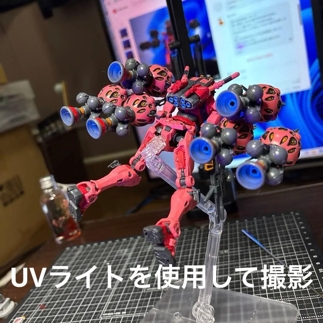 完成品】HG 赤いガンダム ビット6個 ザクバズーカ 部分塗装
