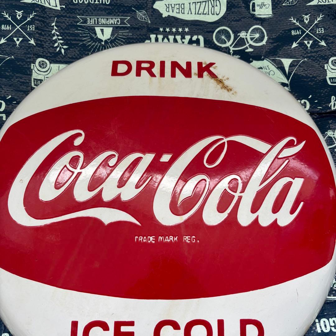 コカコーラ ホーロー看板 ボタンサインCoca Cola Coke 昭和レトロ