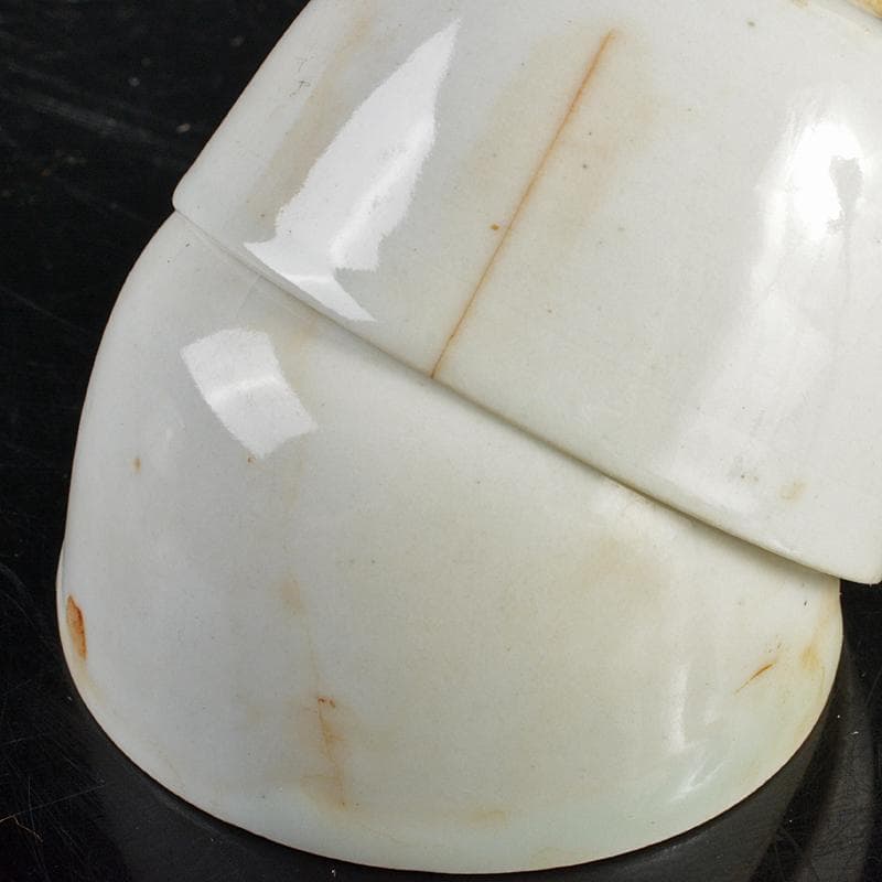 中国 大明成化年製款 青花 煎茶碗 五客 古竹 崇菊