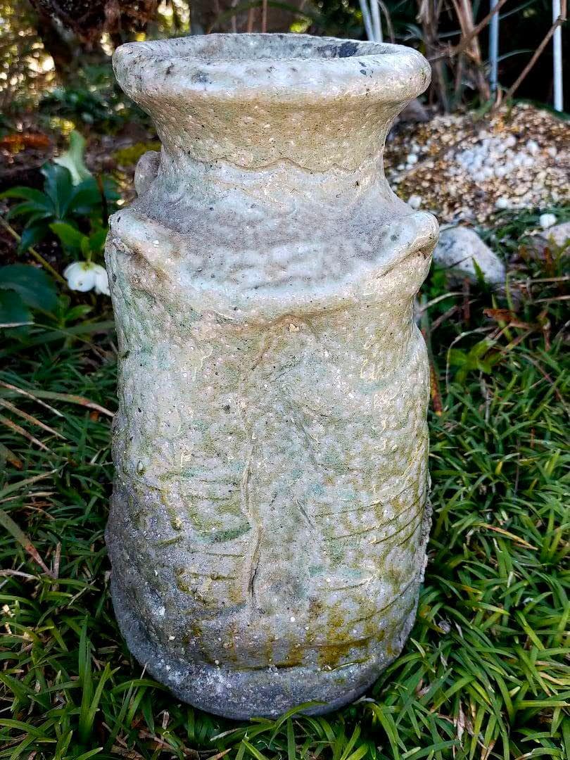 ♥伊賀 四耳 花入れ 花瓶 花器 骨董品 古玩