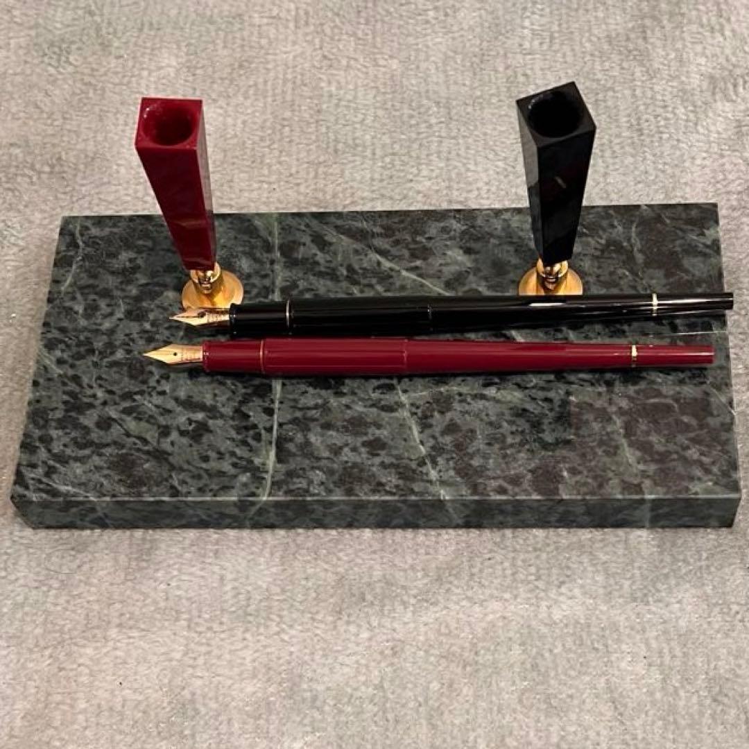 Pilot 2本セットプラチナ大理石製デスクペンスタンドDPD-5000