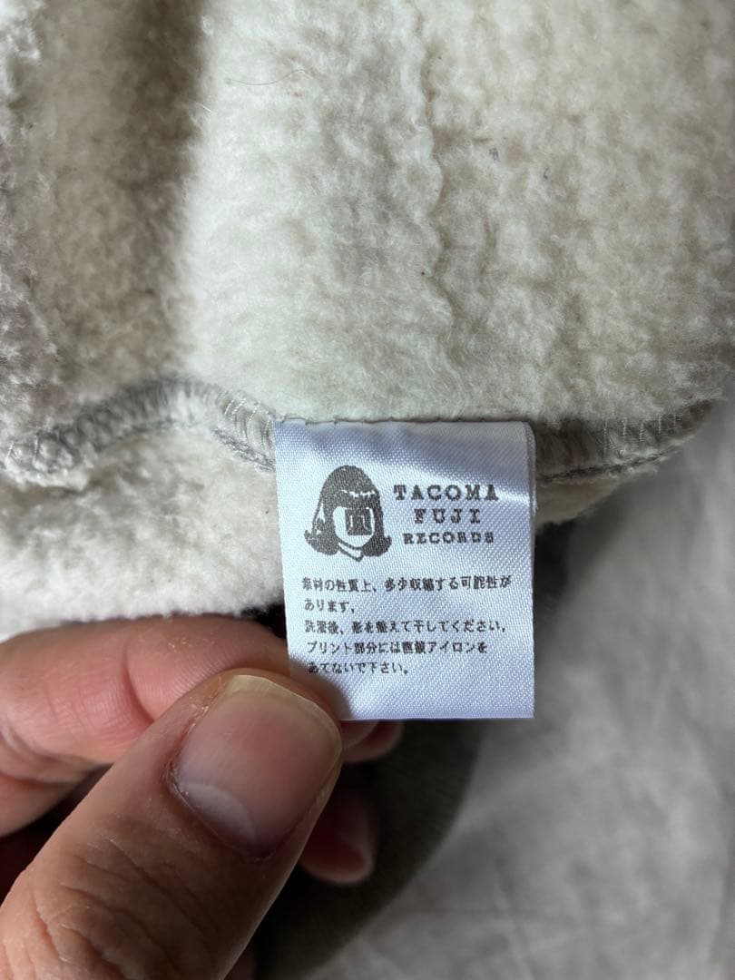 タコマフジレコード ロゴフーディ 国産裏起毛 オートミール XL 完売品